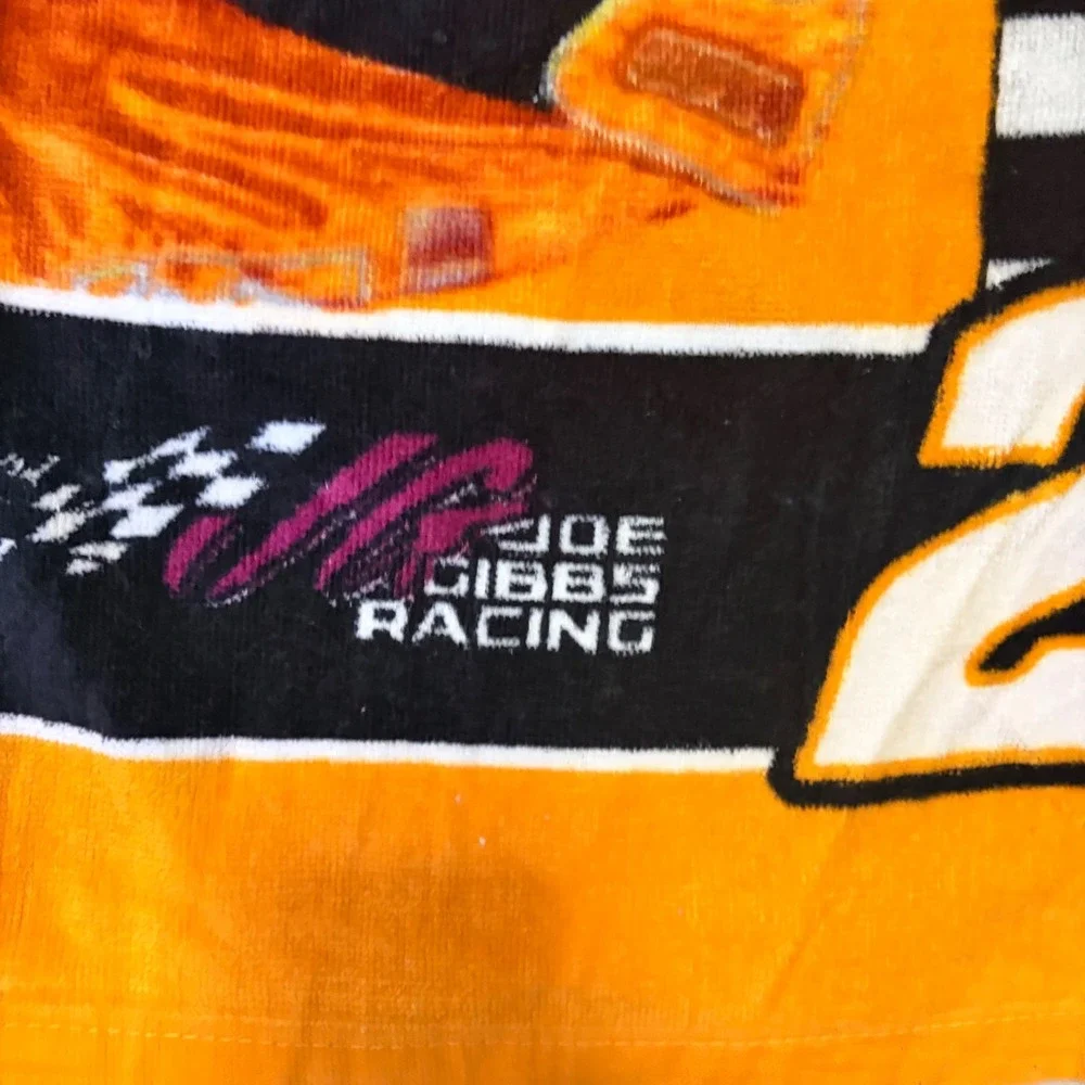 Tony Stewart NASCAR #20 Home Depot Beach Towel Joe Gibbs Racing McArthur Orange